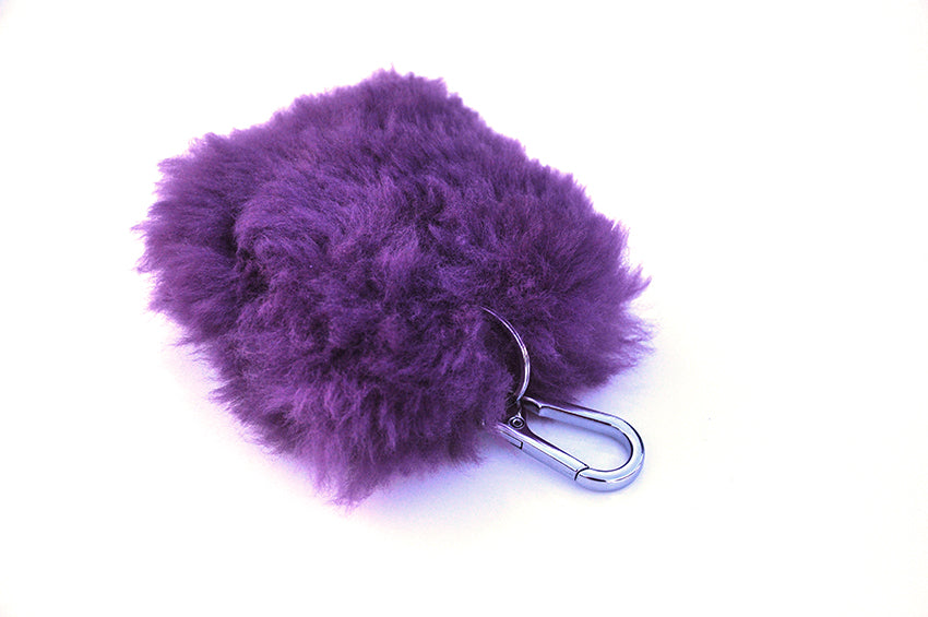 Purple Sheepskin Key Holder