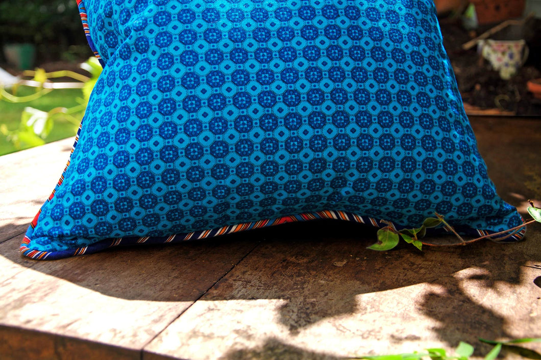 Crystal  Blue Cushion